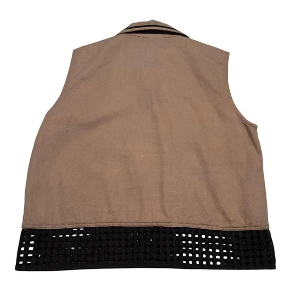 Don't Mess With Texas Giraffe Safari Button Up Vest Women's Large FLAW - Picture 3 of 7